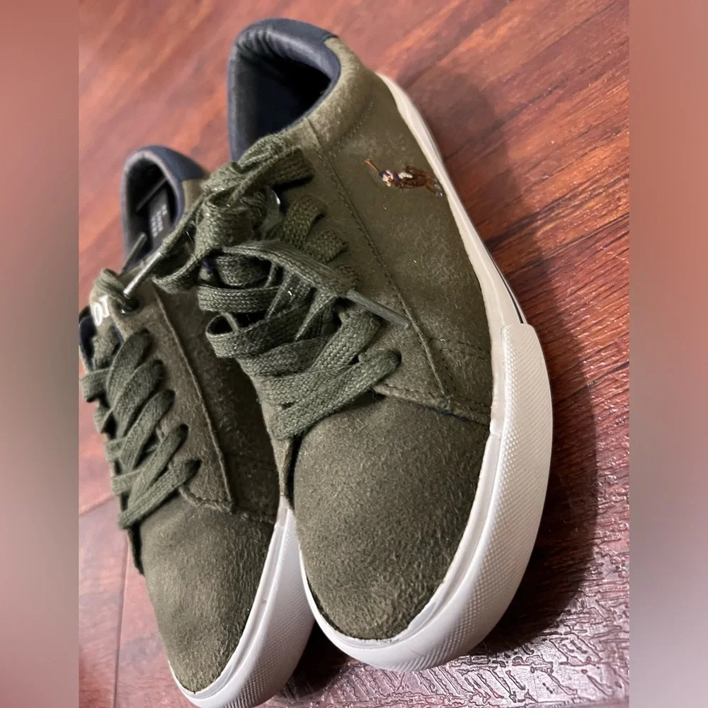 POLO RALPH LAUREN Big Boys Easten II Casual Sneakers from Finish Line Olive - Picture 3 of 8